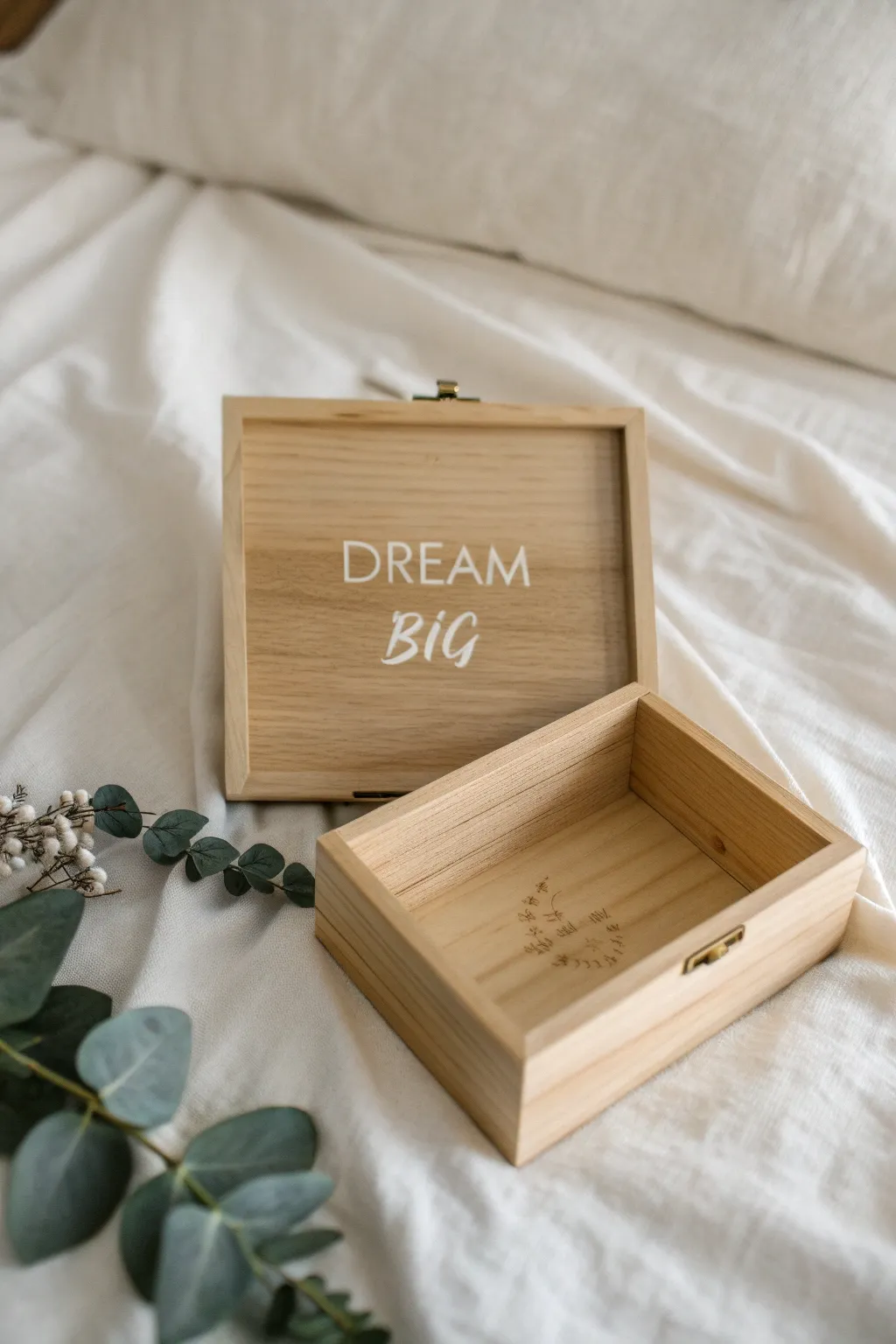 Inspire daily with a personal touch—'Dream Big' inside your keepsake box.