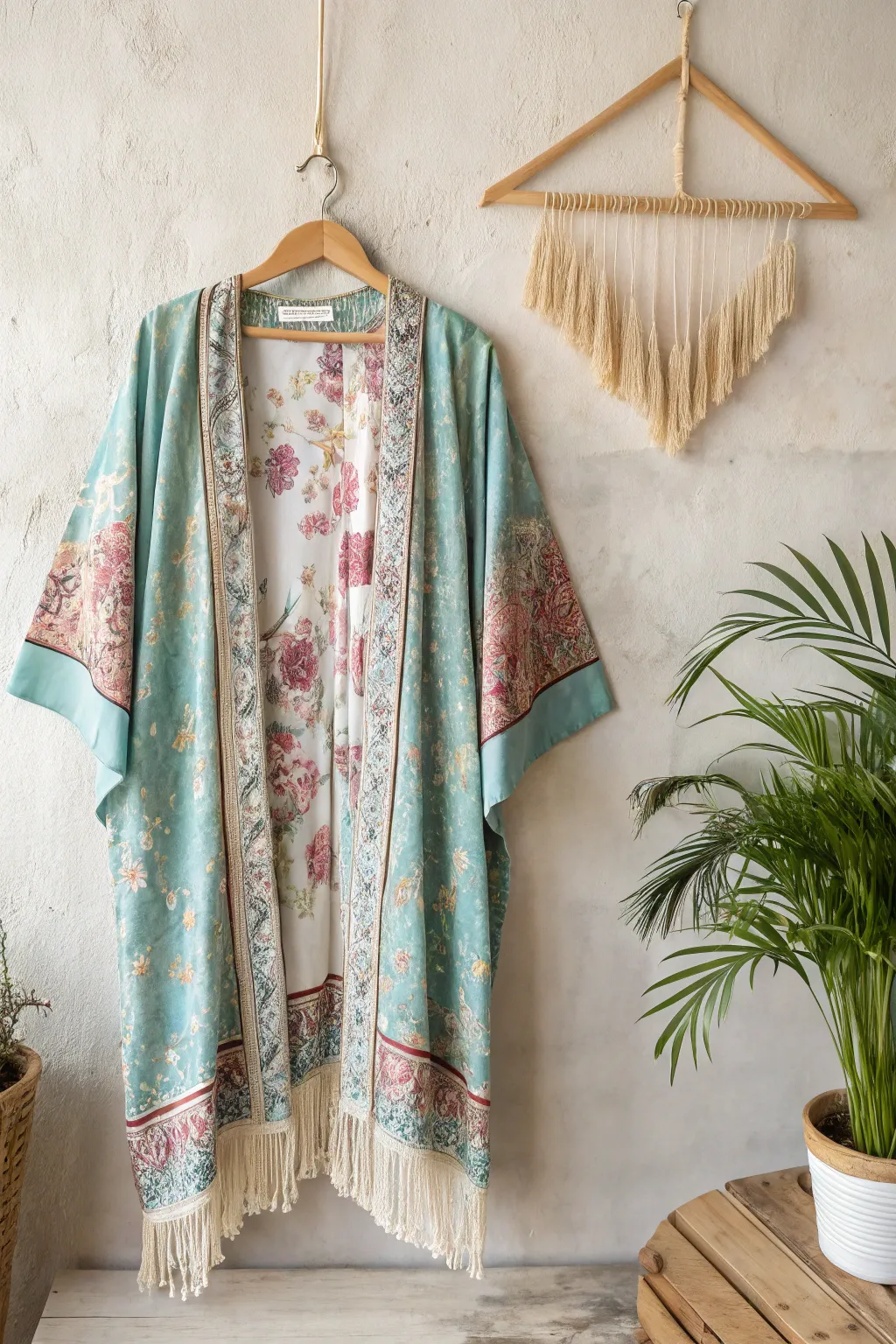 Elevate your style with this handcrafted kimono cardigan—where simplicity meets boho elegance.