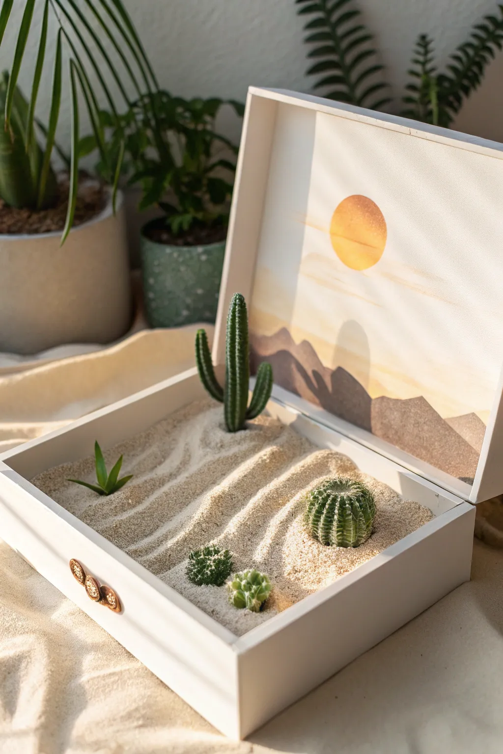 Transforming a simple shoebox into a serene desert oasis—where minimalist design meets the beauty of nature.