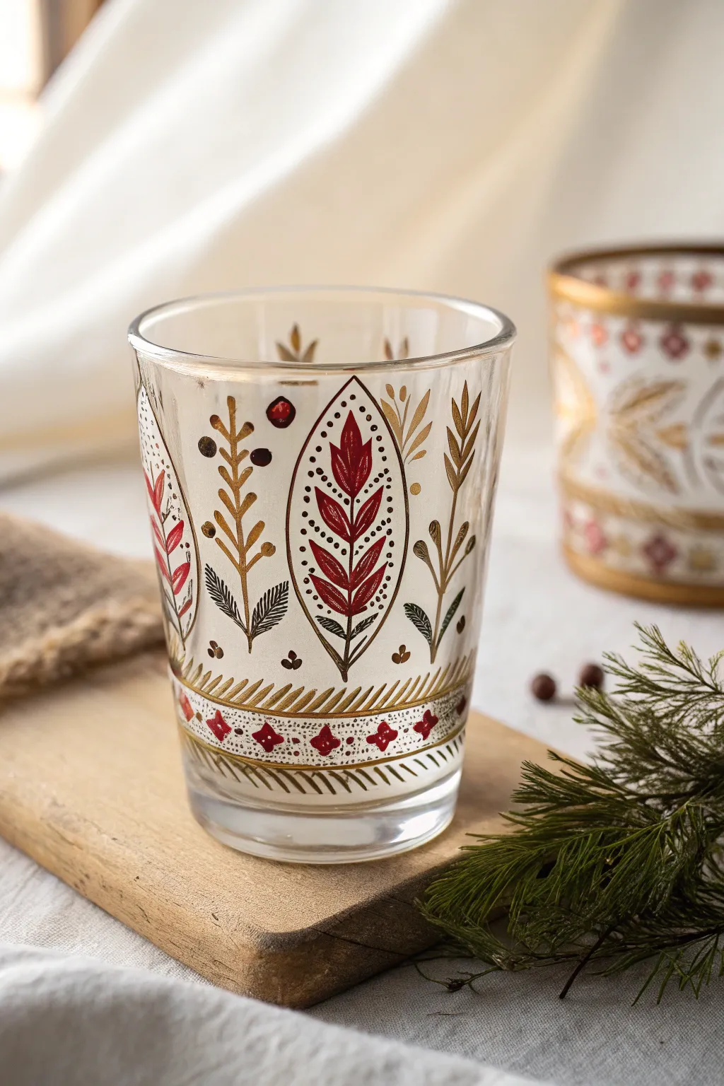 Transform your glassware with cultural motifs that tell a story of global artistry.