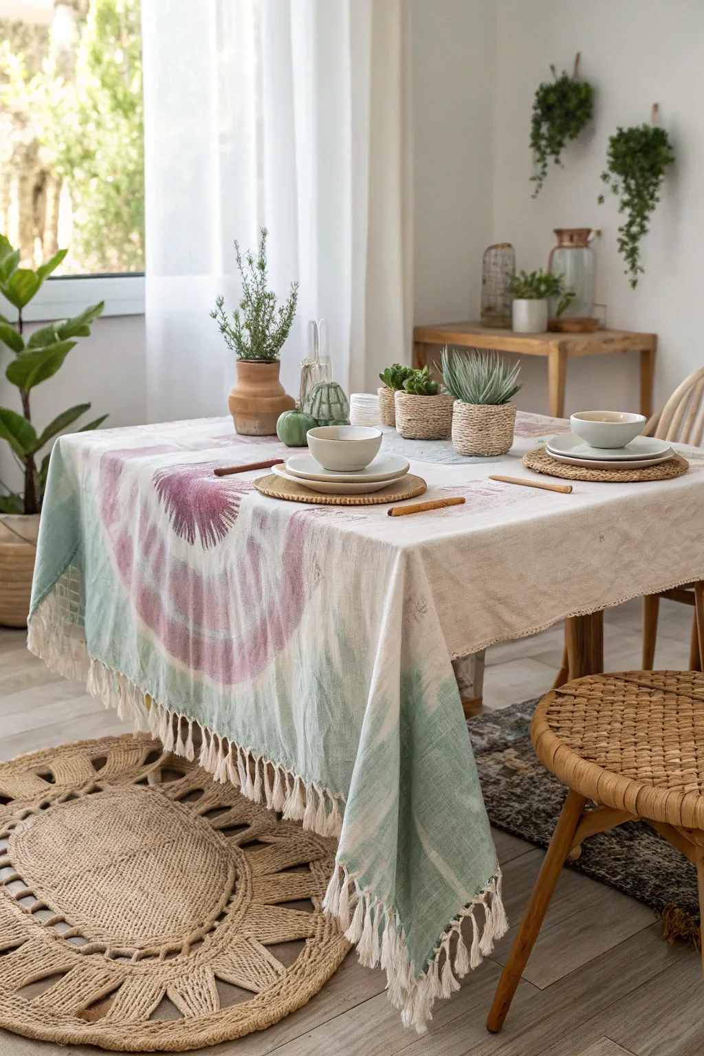 Embrace the beauty of simplicity with a whimsical, slime-inspired table setting that combines Scandinavian minimalism with a boho touch.