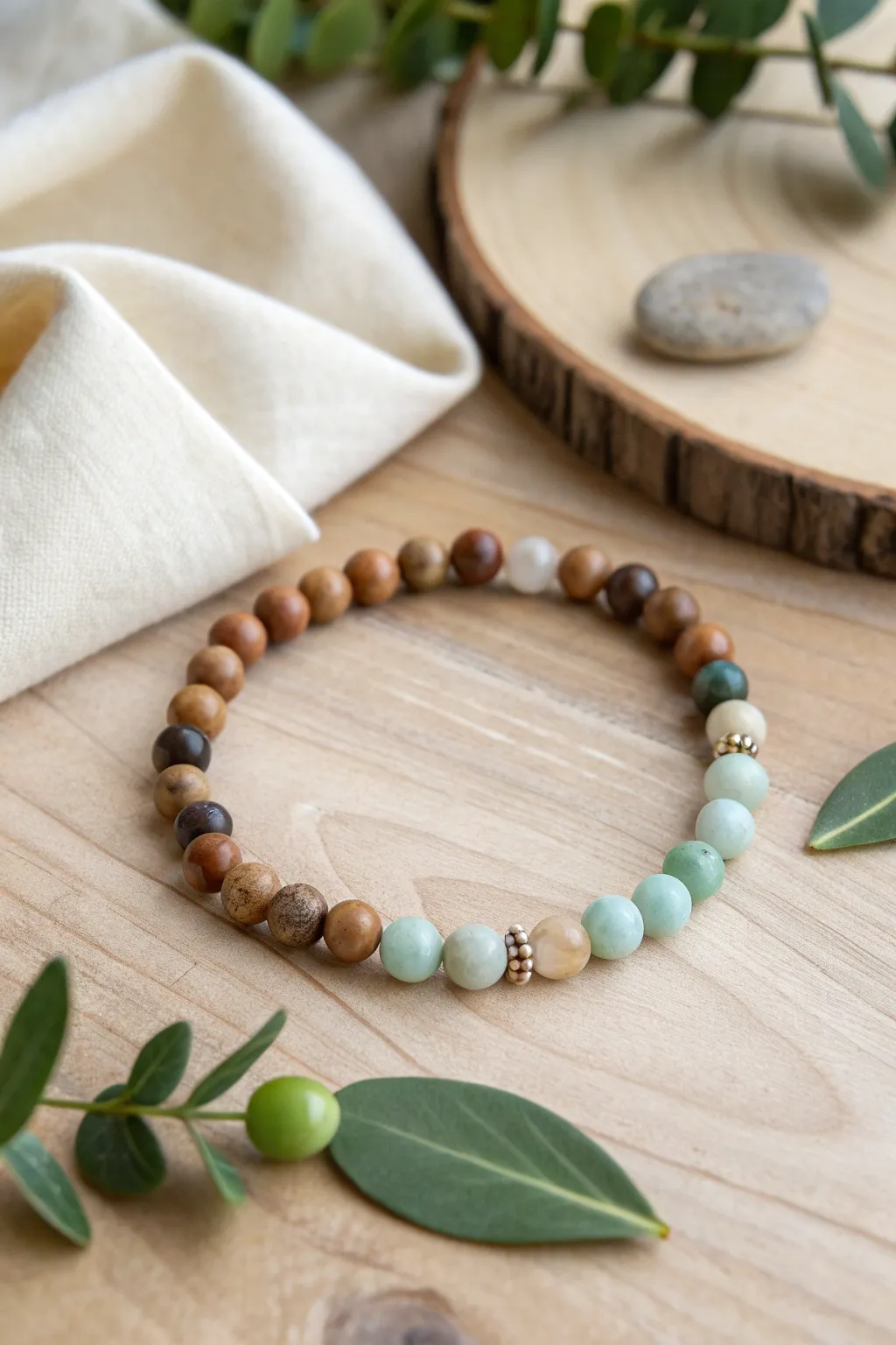 Embrace nature with a beautifully crafted bead bracelet that brings the outdoors to your style.