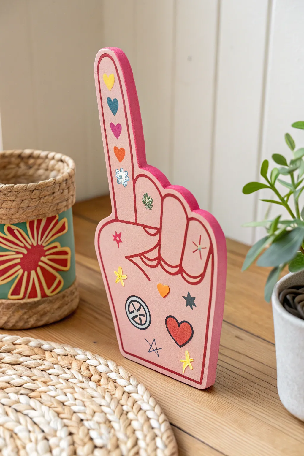 Cheer on creativity with these charming DIY mini foam fingers, perfect for little sports fans!