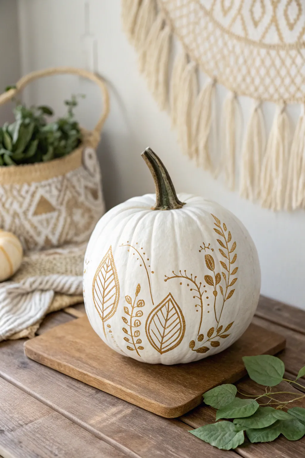 Elevate your fall decor with stencil-savvy spray-painted pumpkins, where minimalism meets intricate craftsmanship.