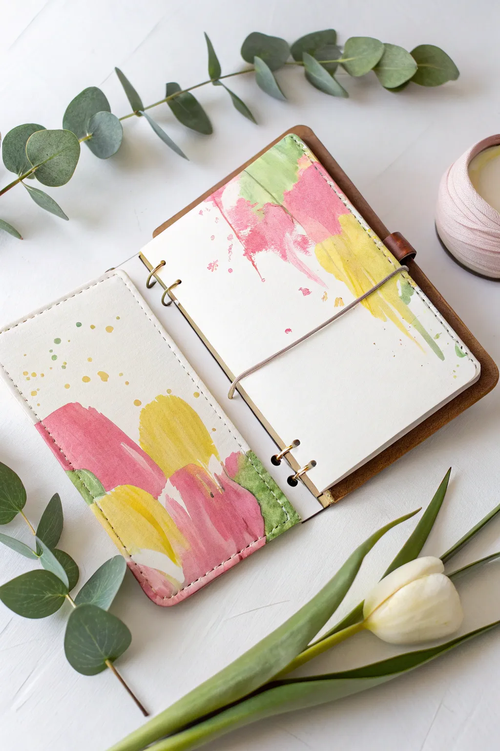 Embrace the energy of spring with vibrant journal pages, blending minimalist elegance with a touch of boho charm.