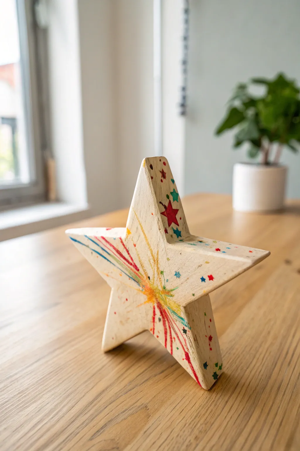 Unleash your creativity with paint-splattered stars, where minimalist design meets vibrant artistry.