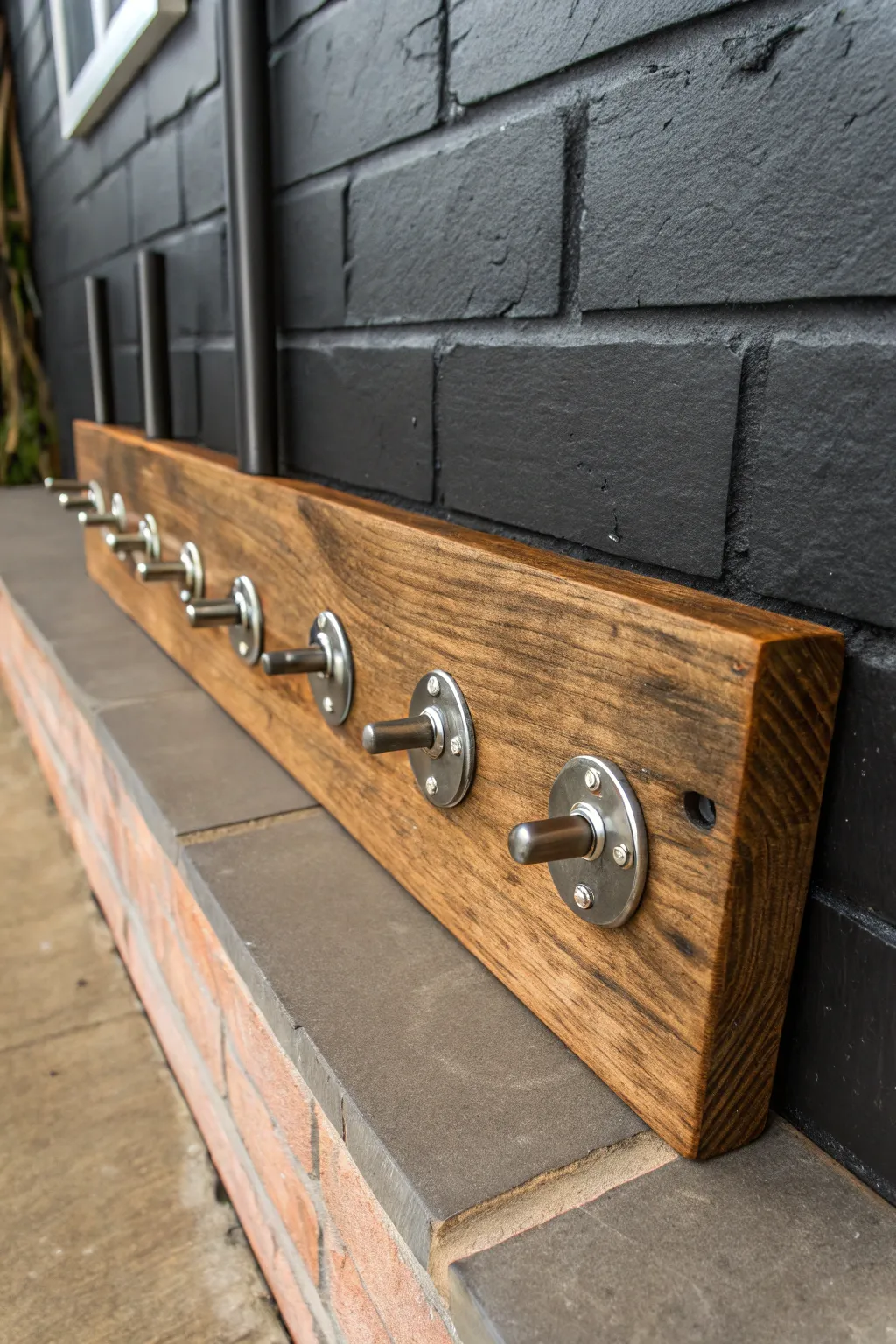 Elevate your entryway with this sleek DIY steel and wood coat rack, a perfect blend of function and style.