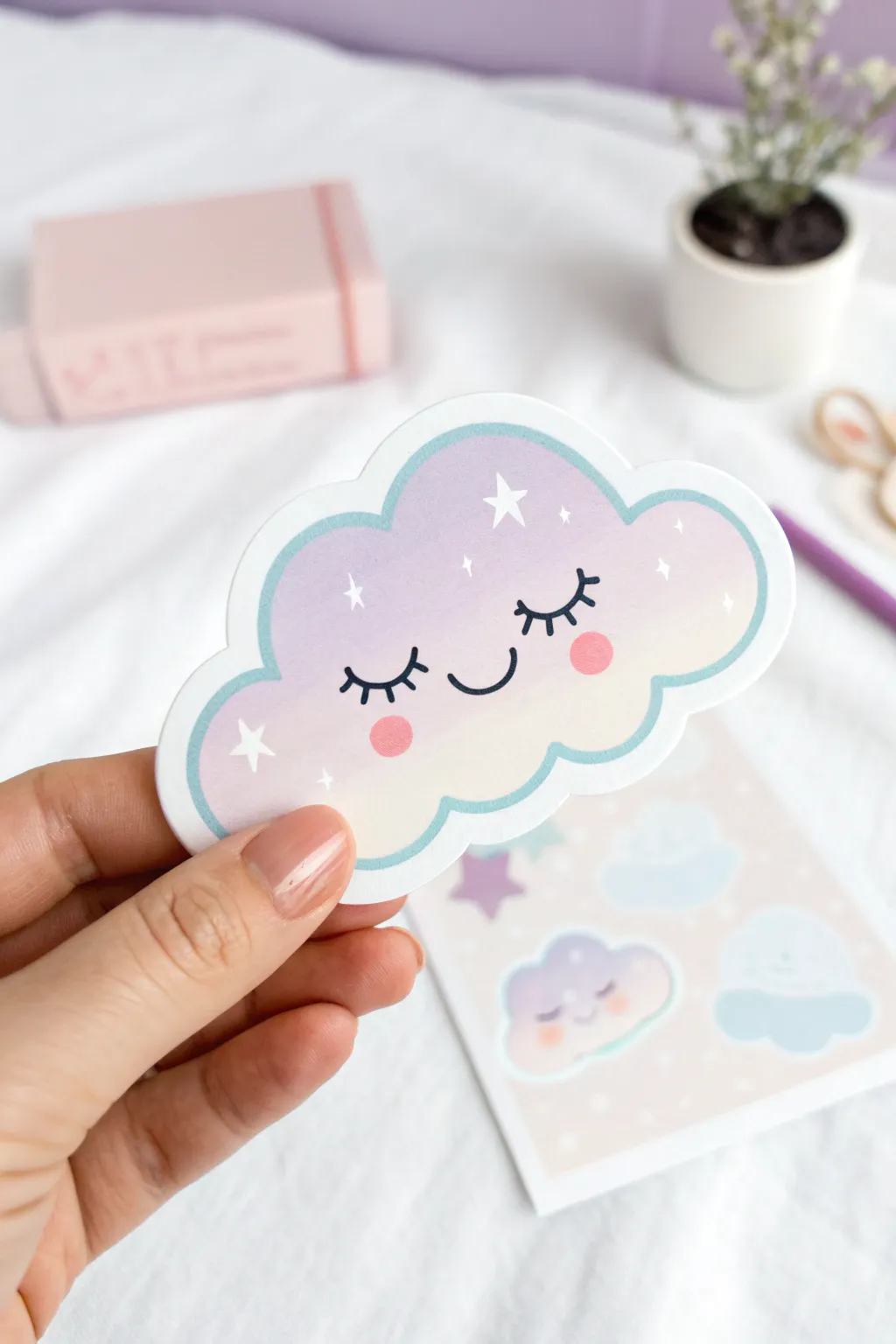 Bring a touch of whimsy to your day with this charming cloud sticker!