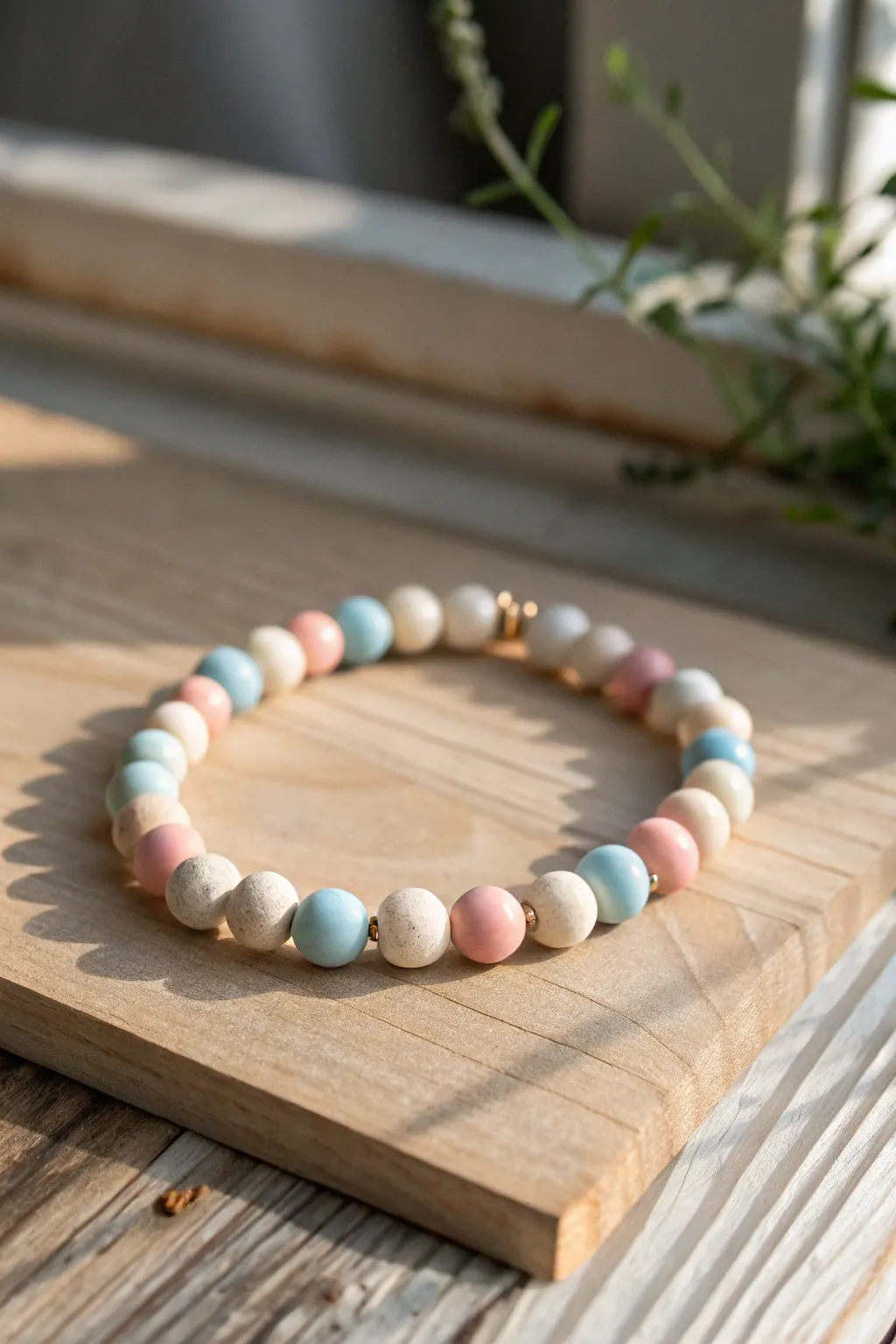 Embrace the art of layering with handcrafted clay bead bracelets for a chic bohemian flair.
