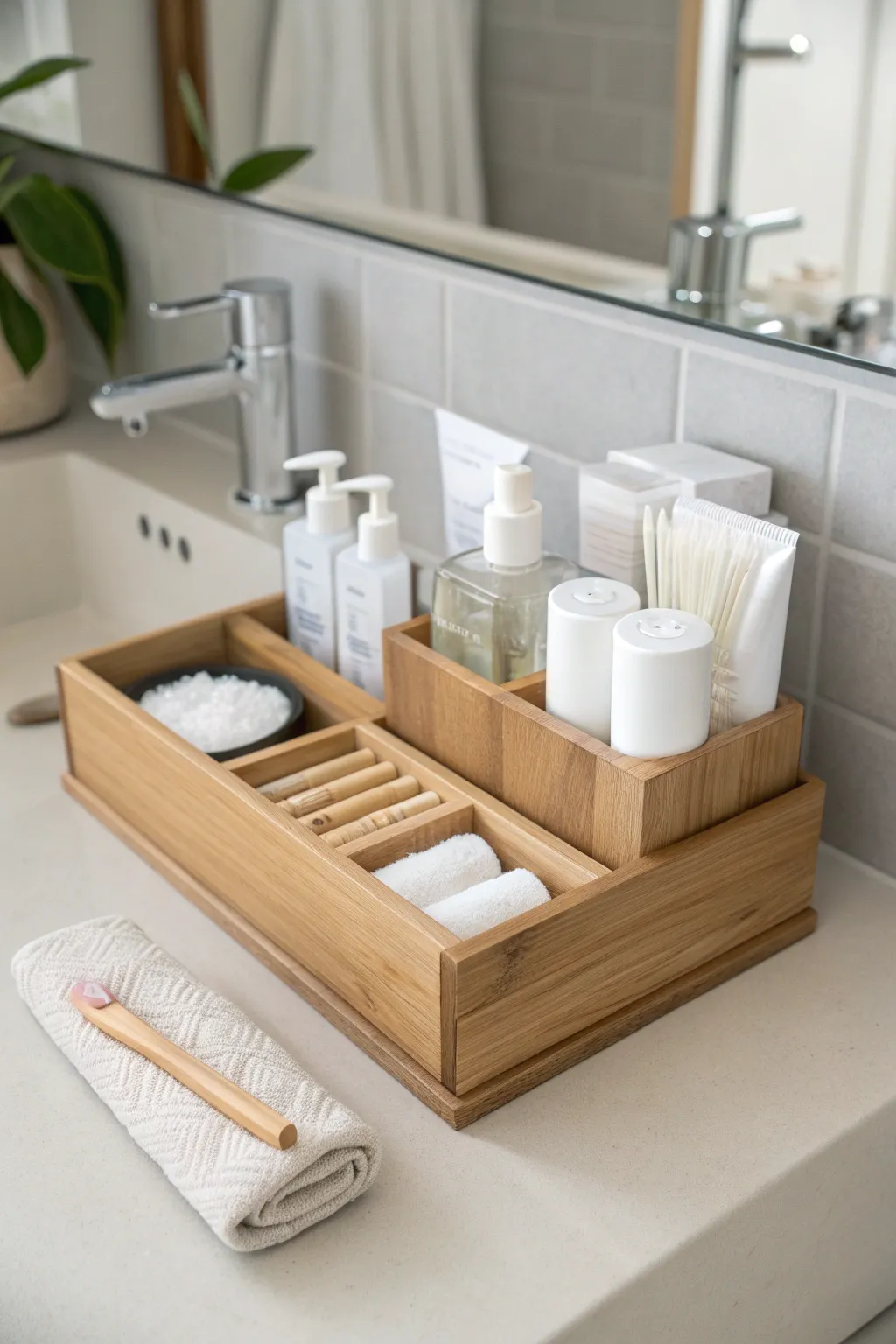 Effortlessly elegant: Transform your under-sink space with a touch of minimalist grace.