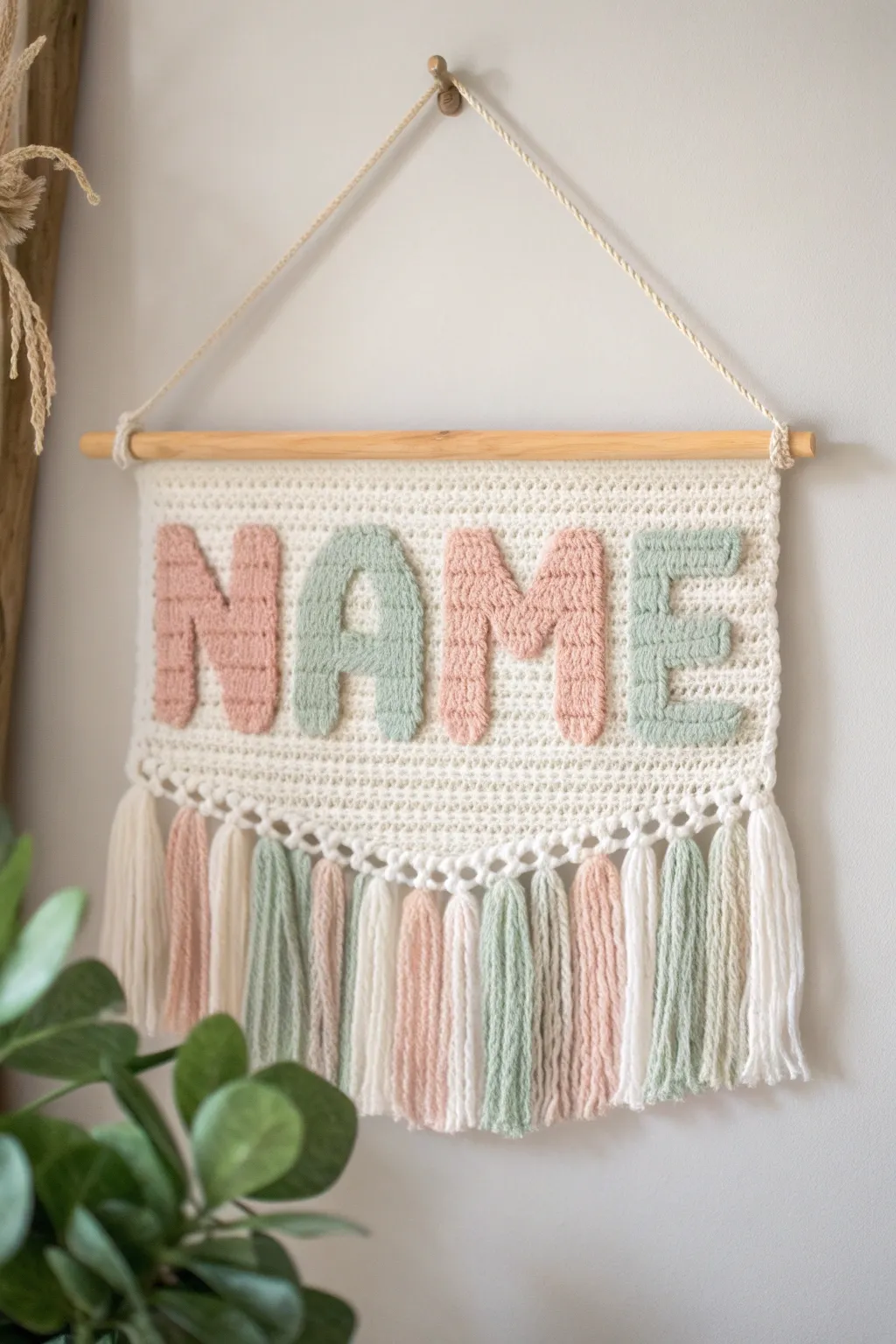 Add a personal touch with a handcrafted tapestry crochet name banner—where simplicity meets heartfelt beauty.