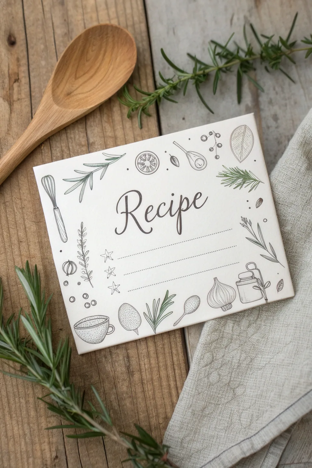 Transform your kitchen with charming recipe cards that are as beautiful as the meals they inspire.