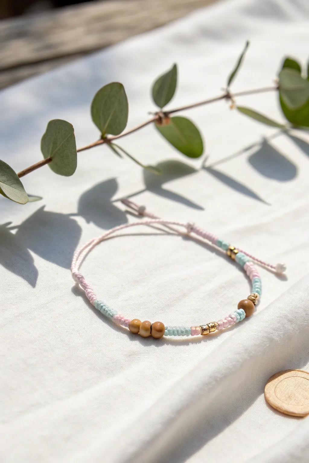 Crafted with love: A minimalist friendship bracelet that embodies simplicity and elegance.