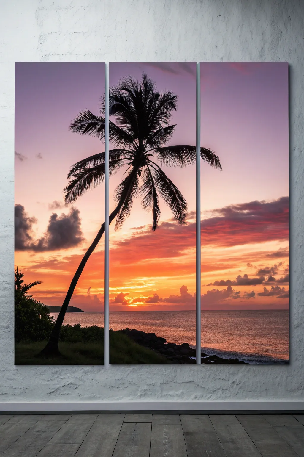 Embrace the simplicity and beauty of nature with these stunning sunset panels.