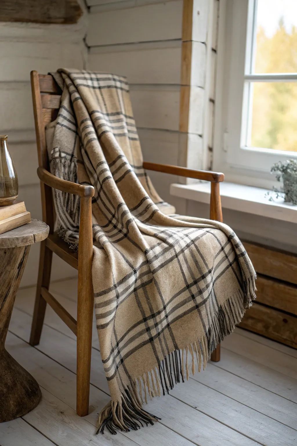 Wrap yourself in the warmth of plaid perfection, where craftsmanship meets cozy elegance.