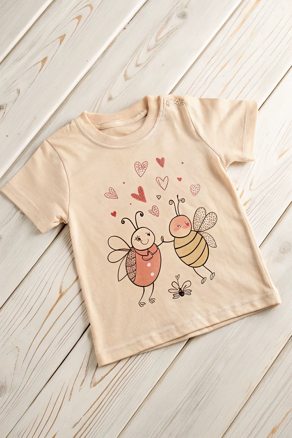 Embrace the cuteness with this Love Bug toddler tee, where whimsical design meets Scandinavian simplicity.