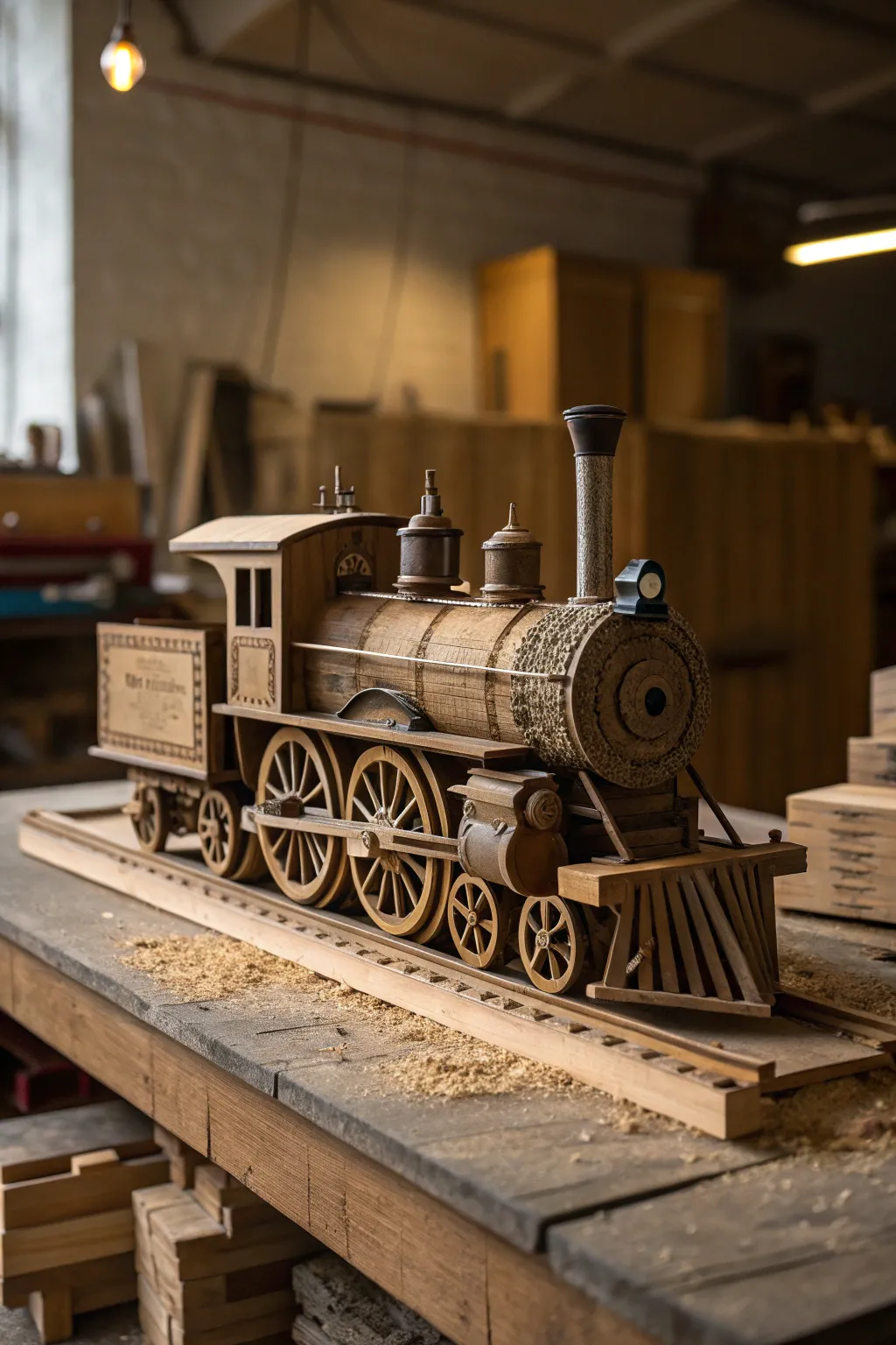Craftsmanship at its finest: Transform a simple shoebox into a stunning train engine masterpiece.