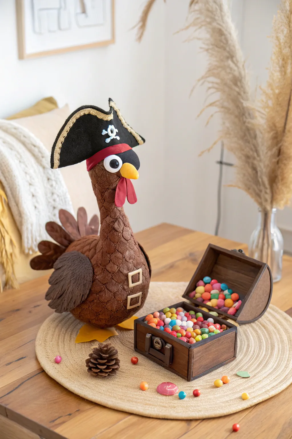 Ahoy, the Pirate Turkey sets sail on a sea of sweetness and style! 🦃🏴‍☠️