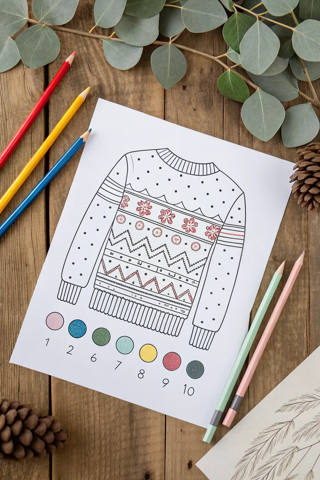 Bring your ugly sweater to life with a splash of color by numbers, where every shade tells a story.