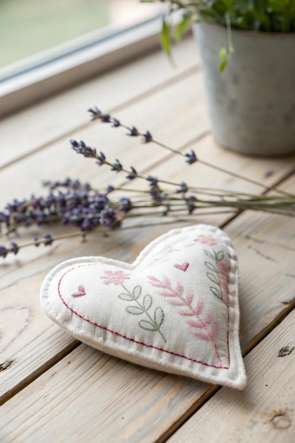 Embrace simplicity and elegance with a handcrafted fabric heart sachet, a perfect blend of beauty and practicality.