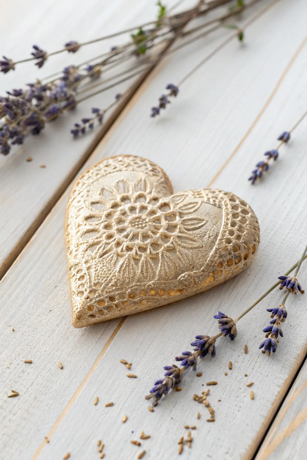 Elegant and handcrafted: Discover the charm of metallic clay hearts this Valentine's Day.