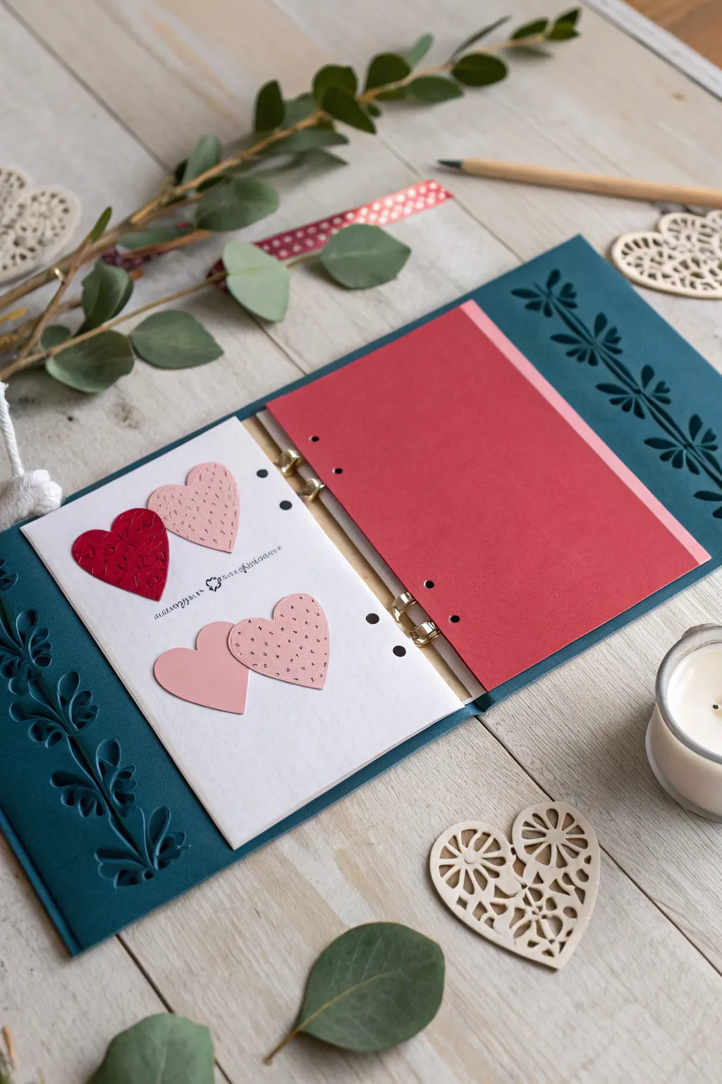 Elevate your Valentine's Day scrapbook with unexpected color twists that captivate and charm!