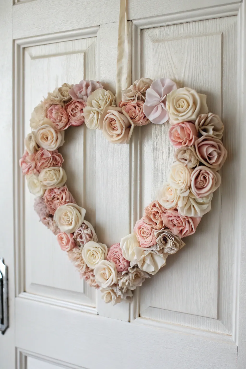 Welcome love into your home with this charming DIY heart-shaped wreath. 🌸💕 #ValentinesDecor #ScandiBoho