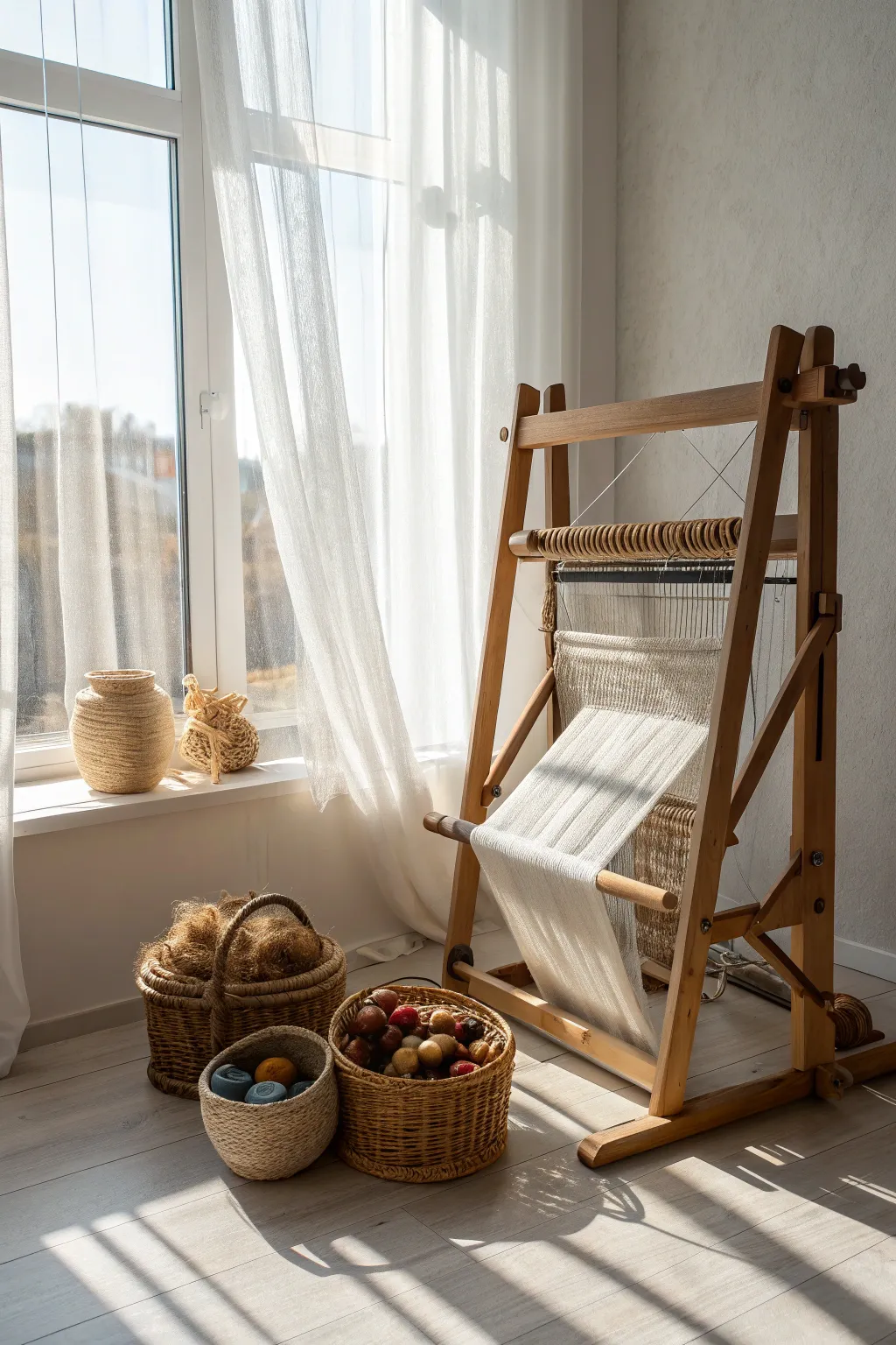 Embrace the beauty of natural light in your weaving sanctuary.