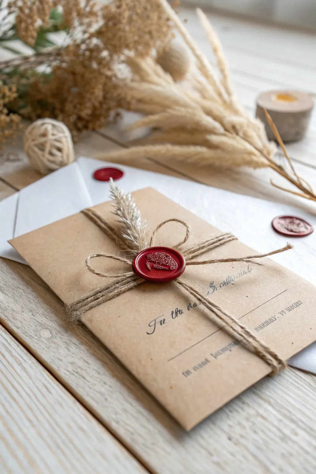 Embrace rustic elegance with kraft paper invitations.