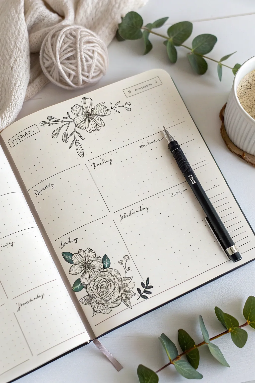 Find your creative flow with a bullet journal that blends simplicity and elegance. #BulletJournalBliss #ScandiBoho