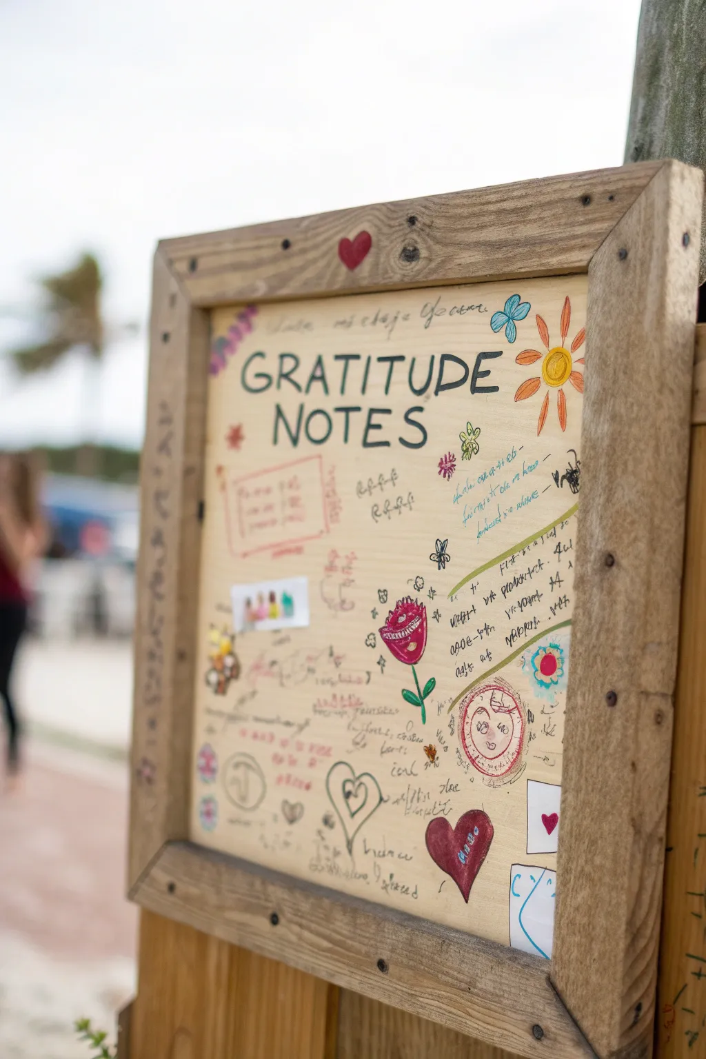 A gratitude section that adds positivity and reflection to your wellness board.