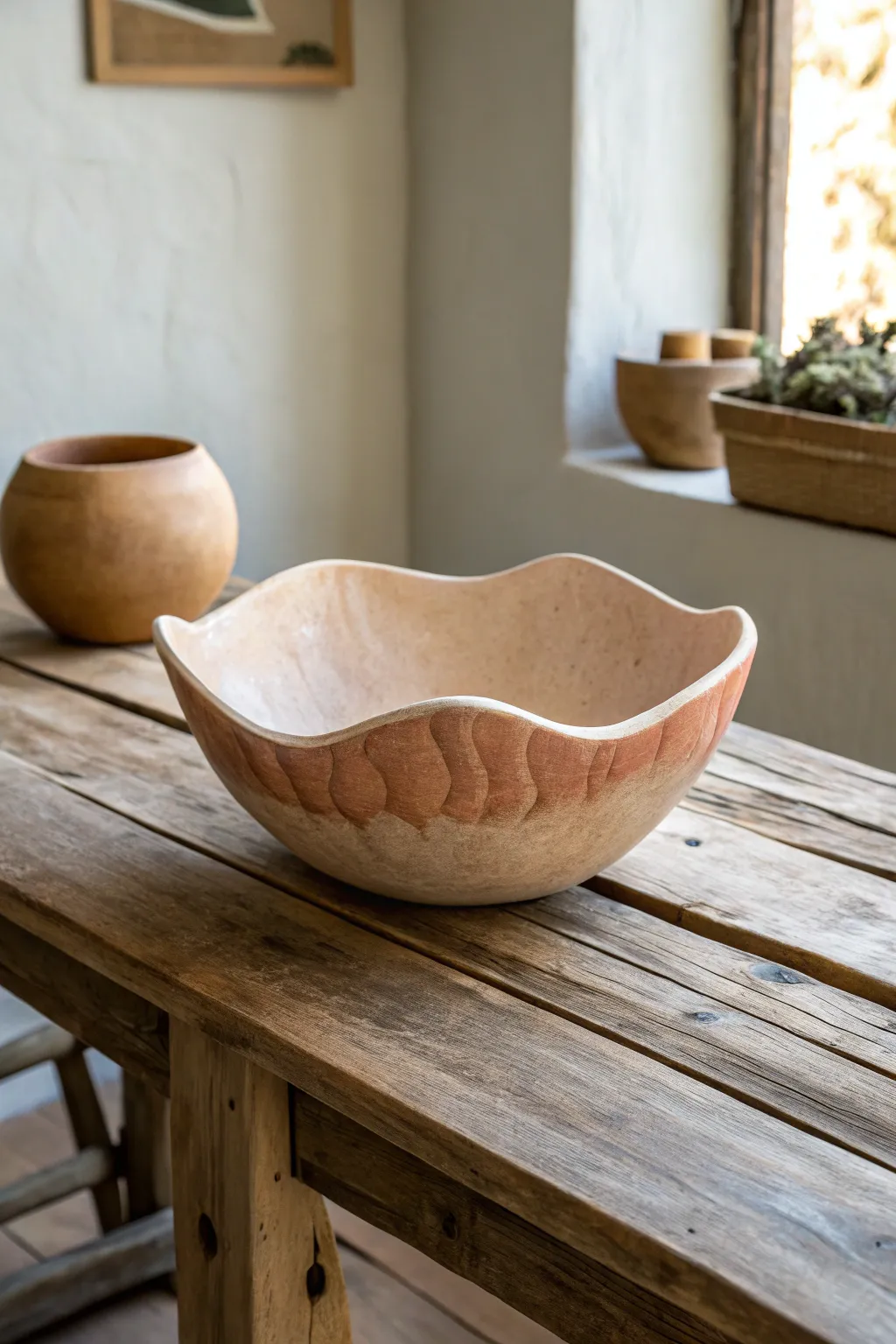 Embrace the beauty of nature with this stunning sculptural bowl, where form meets function in perfect harmony.