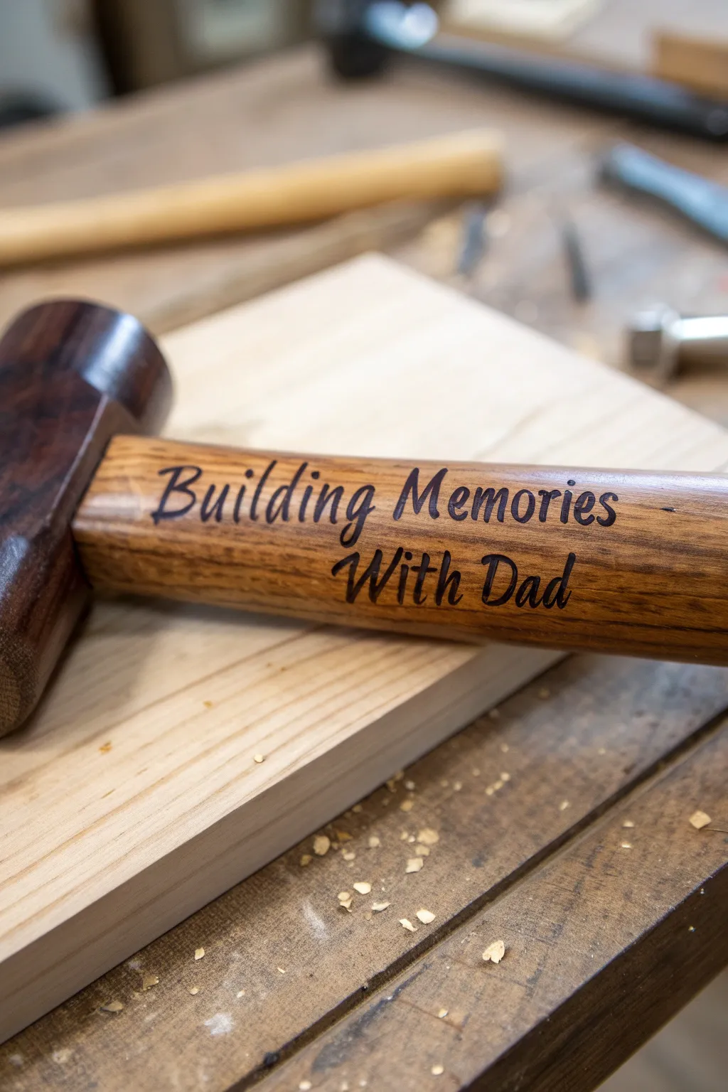 Craft a legacy with a wood-burned hammer for Dad.