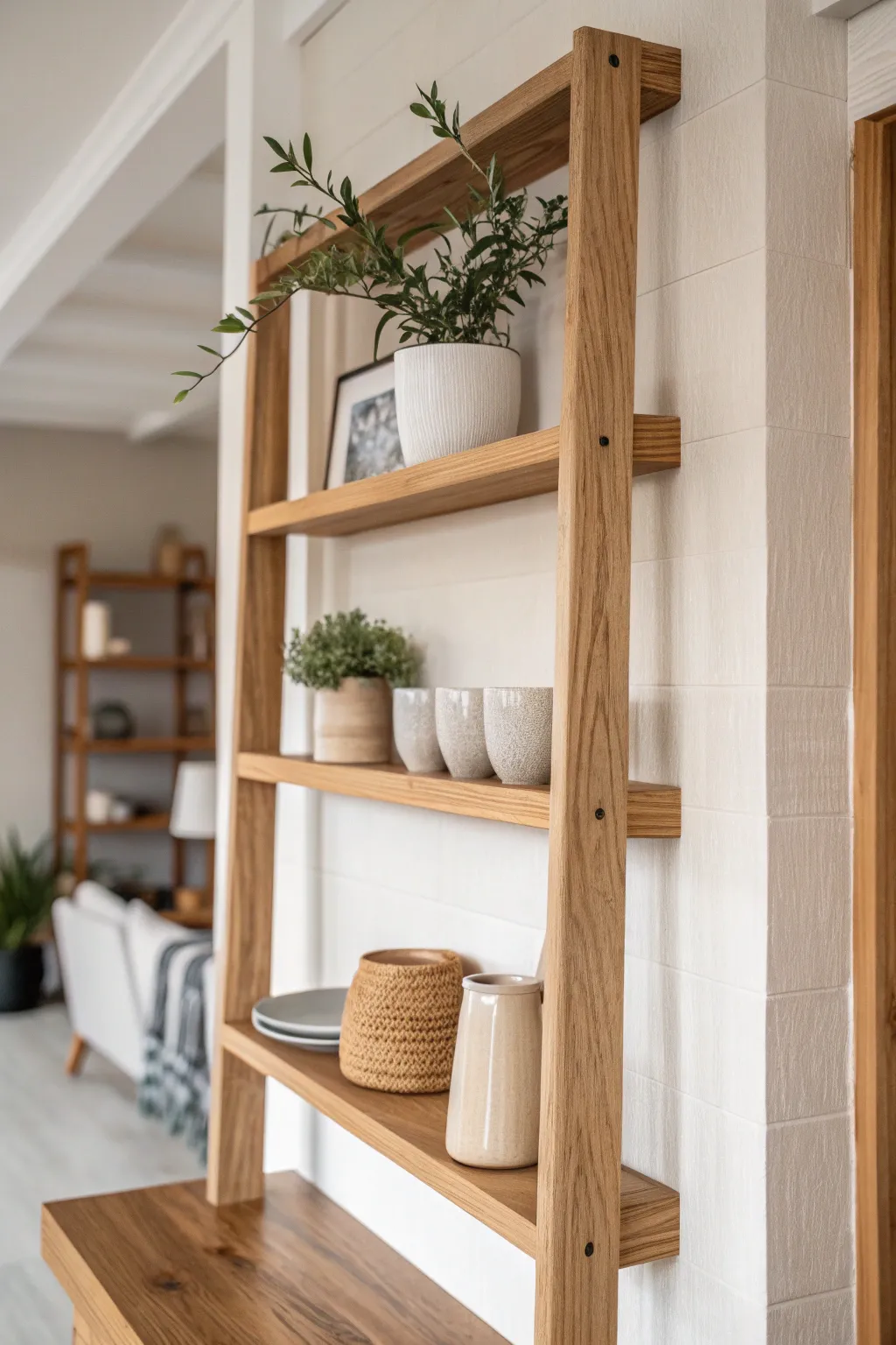 Elevate your space with the simplicity and elegance of handcrafted wooden shelves.