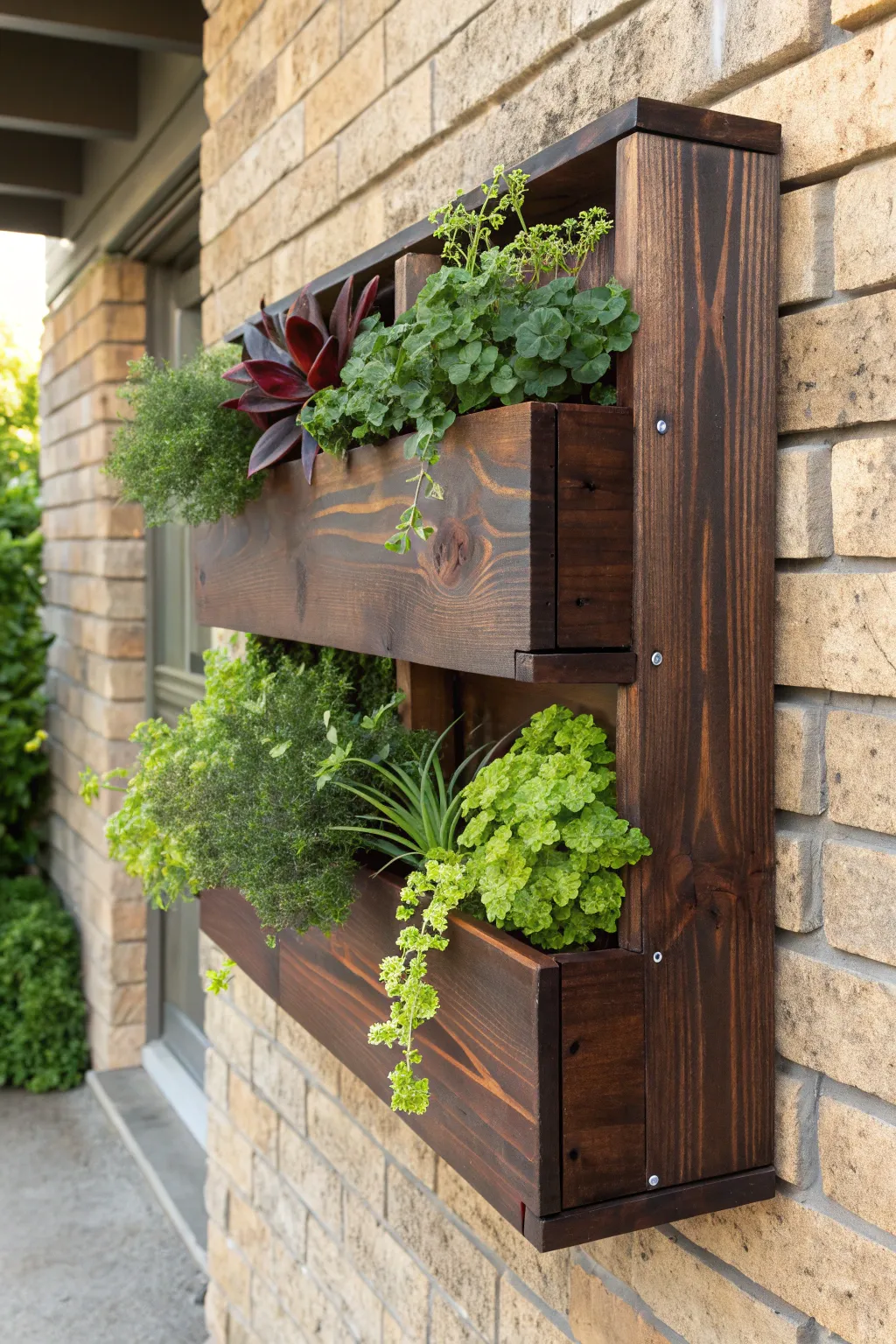 Elevate your space with a handcrafted vertical garden box that's as practical as it is beautiful.
