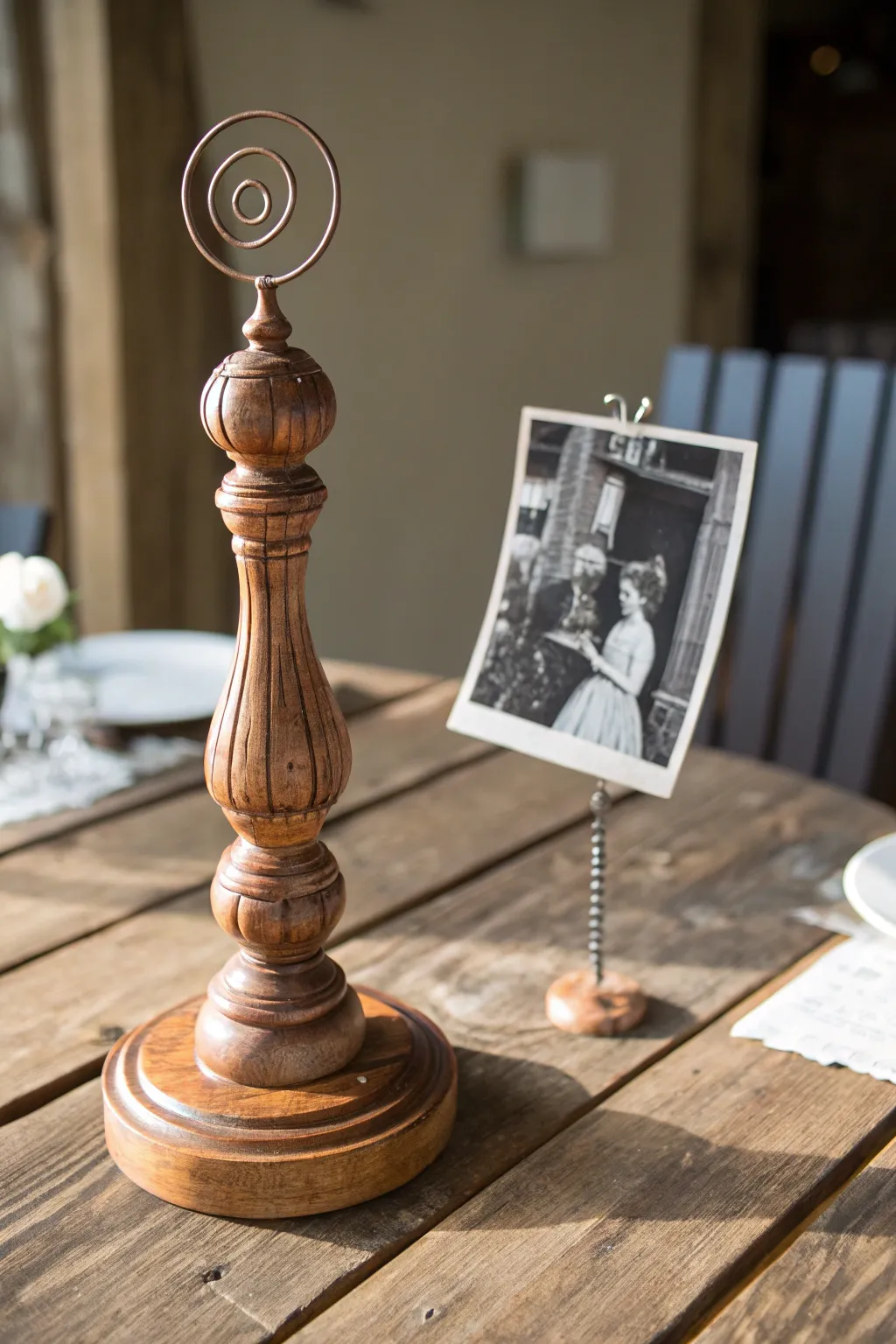 Elevate your memories with artisanal spindle photo holders, a perfect blend of craftsmanship and personal touch.