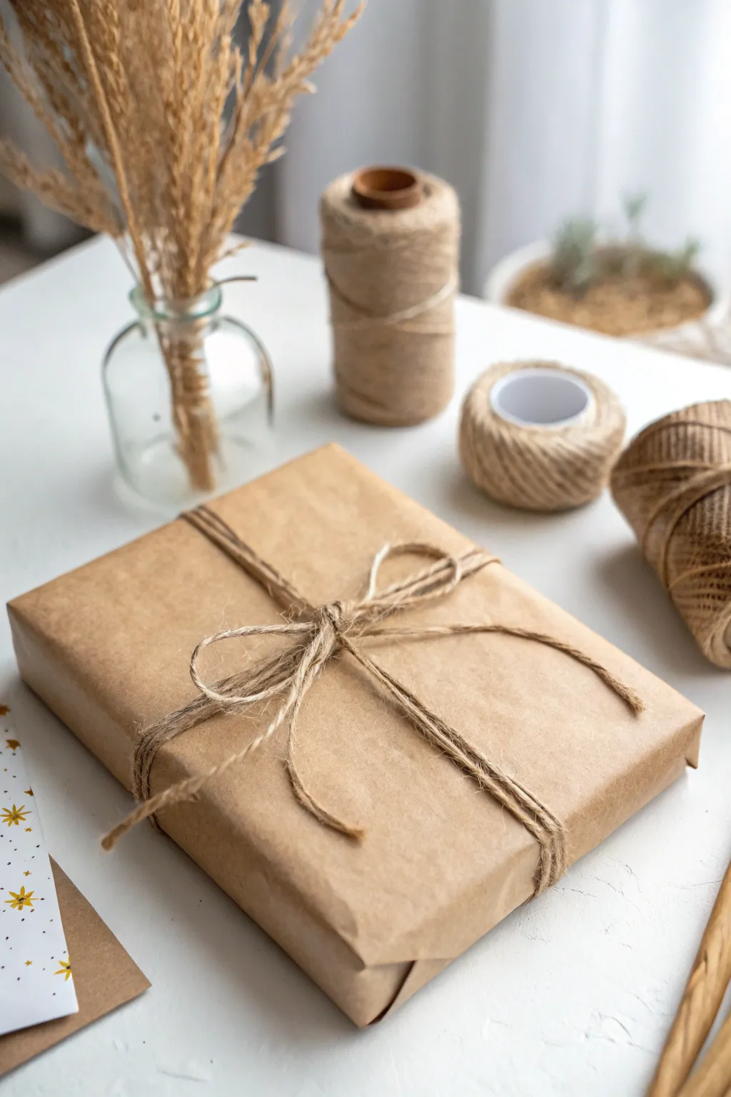 Elevate your gift-giving with the timeless elegance of kraft paper and twine. 🎁✨ #ScandinavianStyle #MinimalistChic