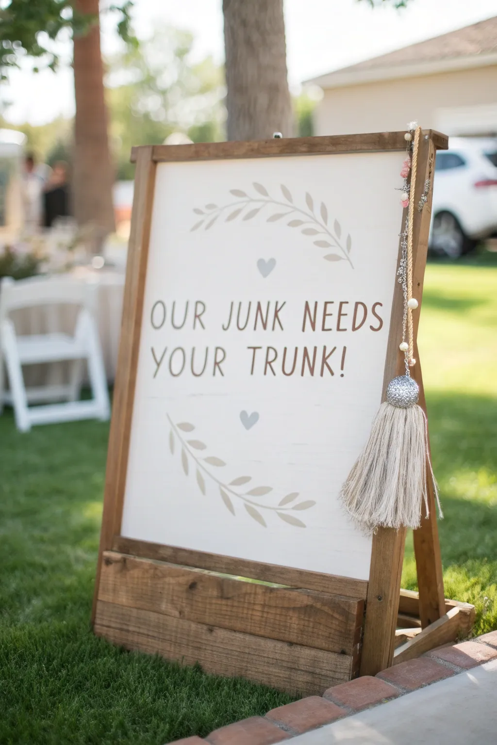 Add charm to your yard sale with a touch of humor and style!