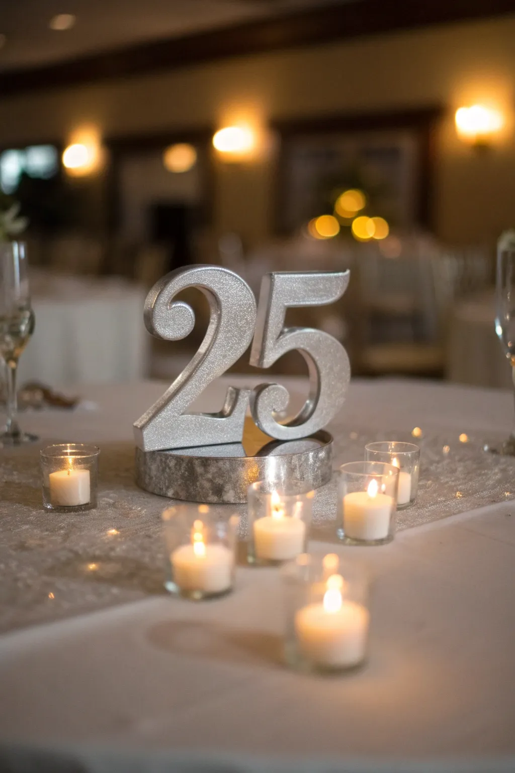 A bold '25' centerpiece that marks the special anniversary milestone.