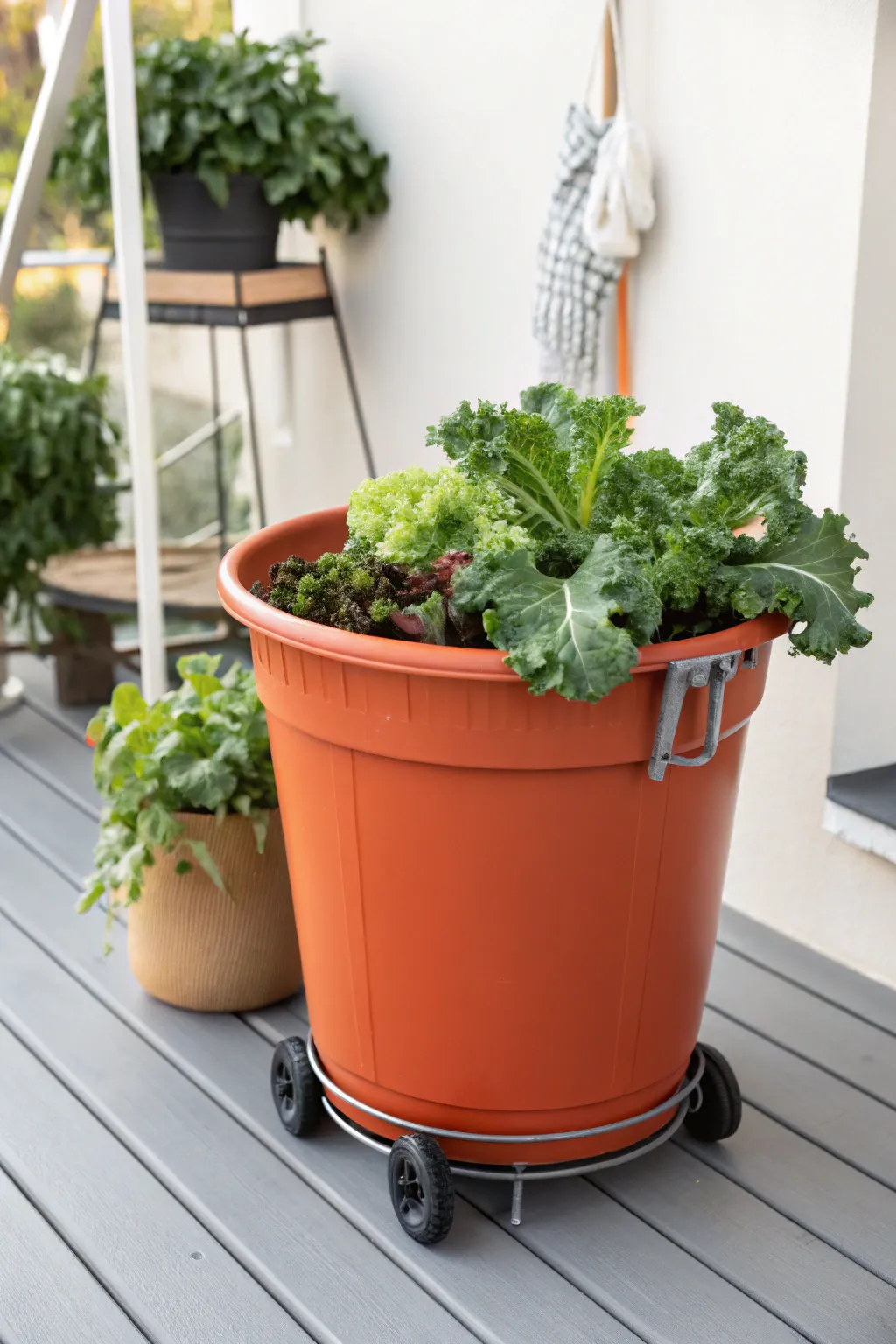 Roll into the sun with your stylish mobile vegetable garden!