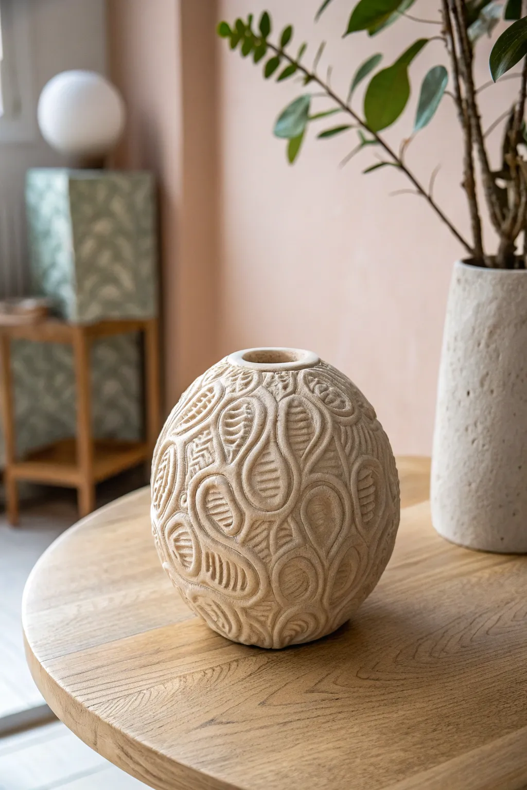 Elevate your space with the subtle allure of textured clay art.