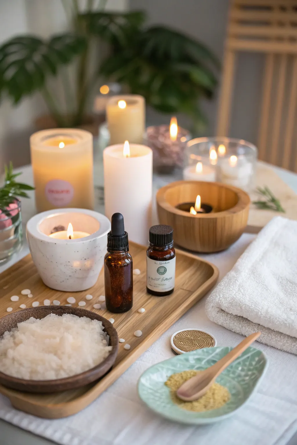 Create a relaxing spa atmosphere with simple DIY setups.