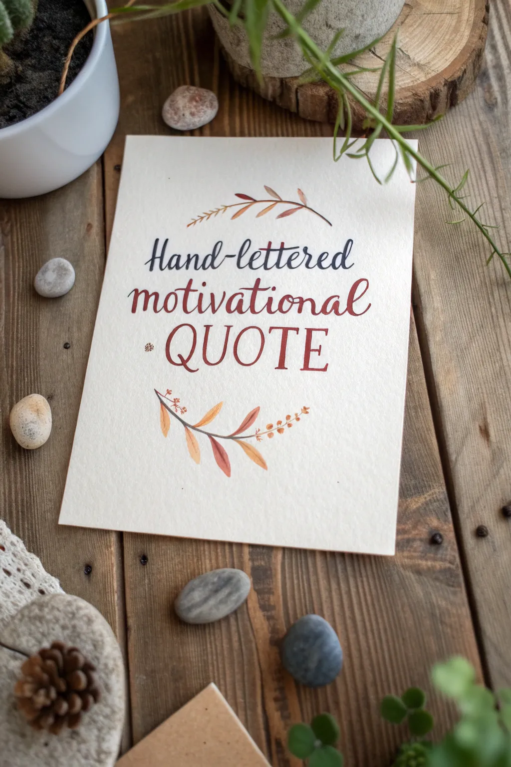 Bring motivation to your space with minimalist hand-lettered art. Perfectly crafted for that touch of everyday inspiration!