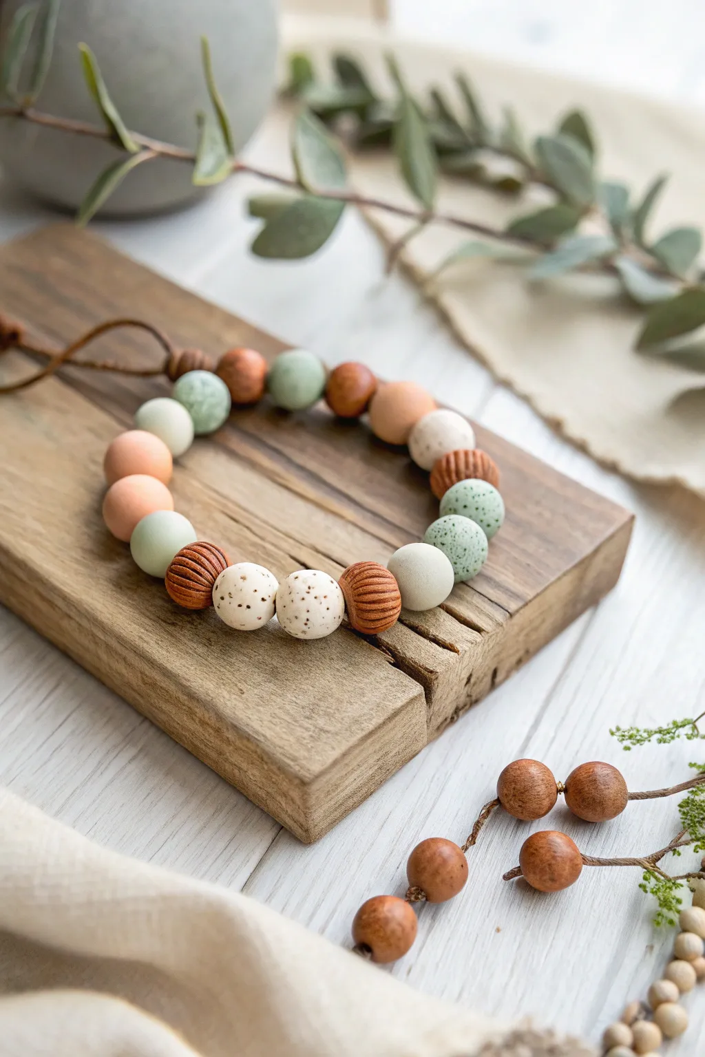Embrace playful elegance with handcrafted clay beads.