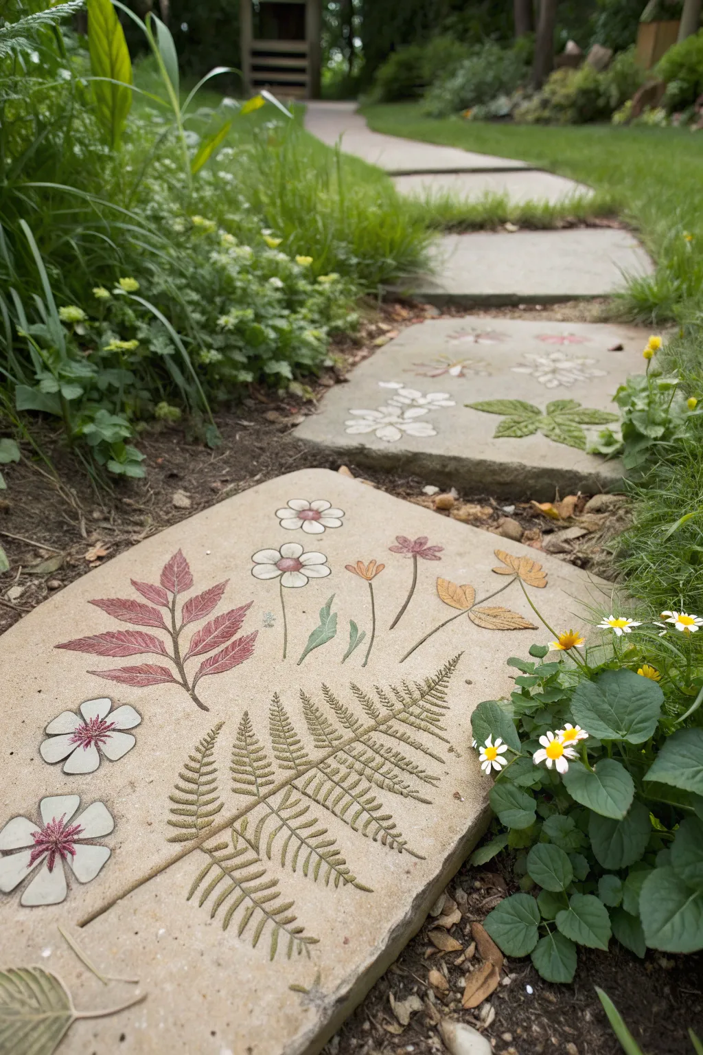 Create your own garden masterpiece with DIY stepping stones that blend nature's elegance and personal creativity.