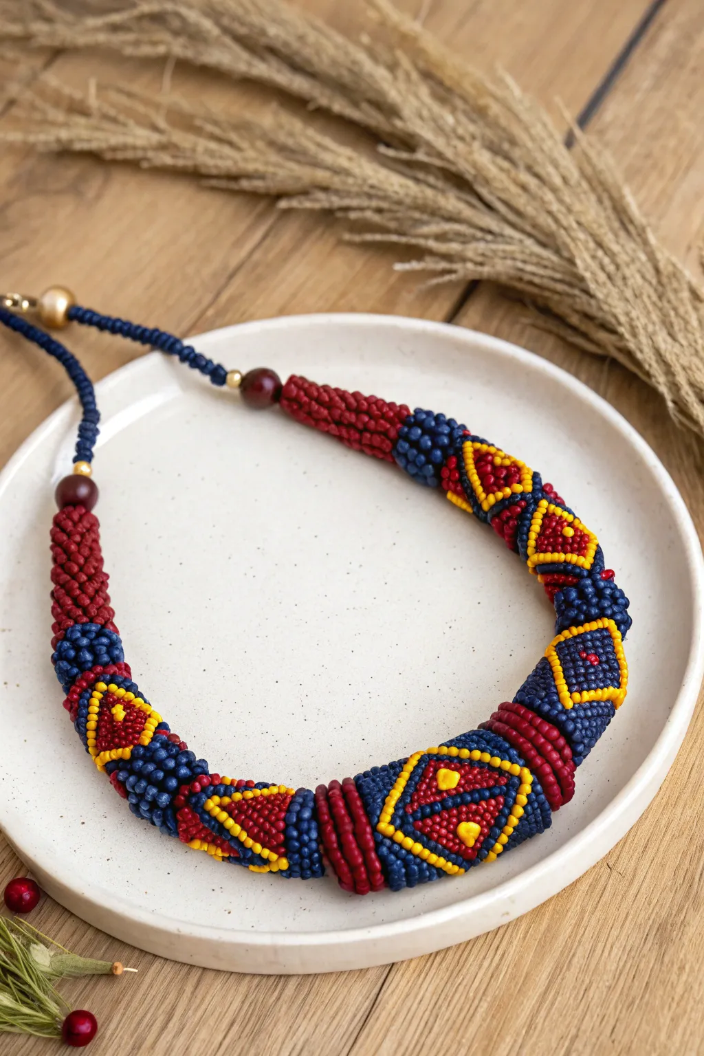 Discover the artistry of African-inspired beaded necklaces, where tradition meets modern minimalism. #HandcraftedBeauty #AfricanCrafts
