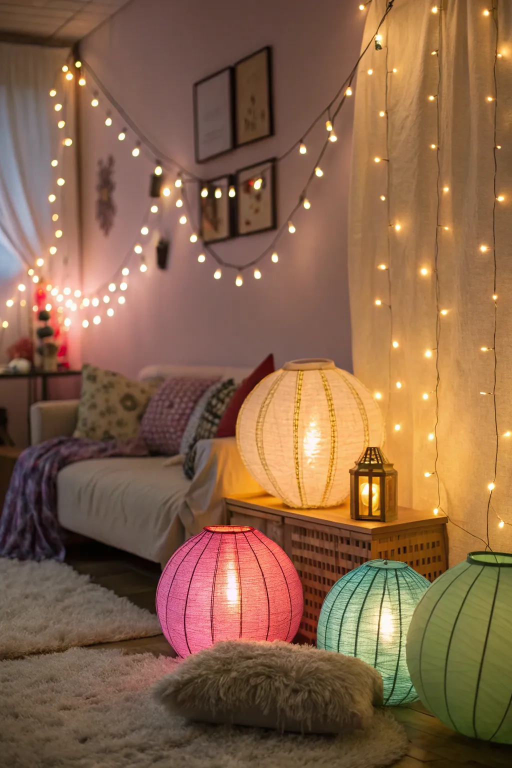 Decorative lighting adds warmth and charm to after school spaces.