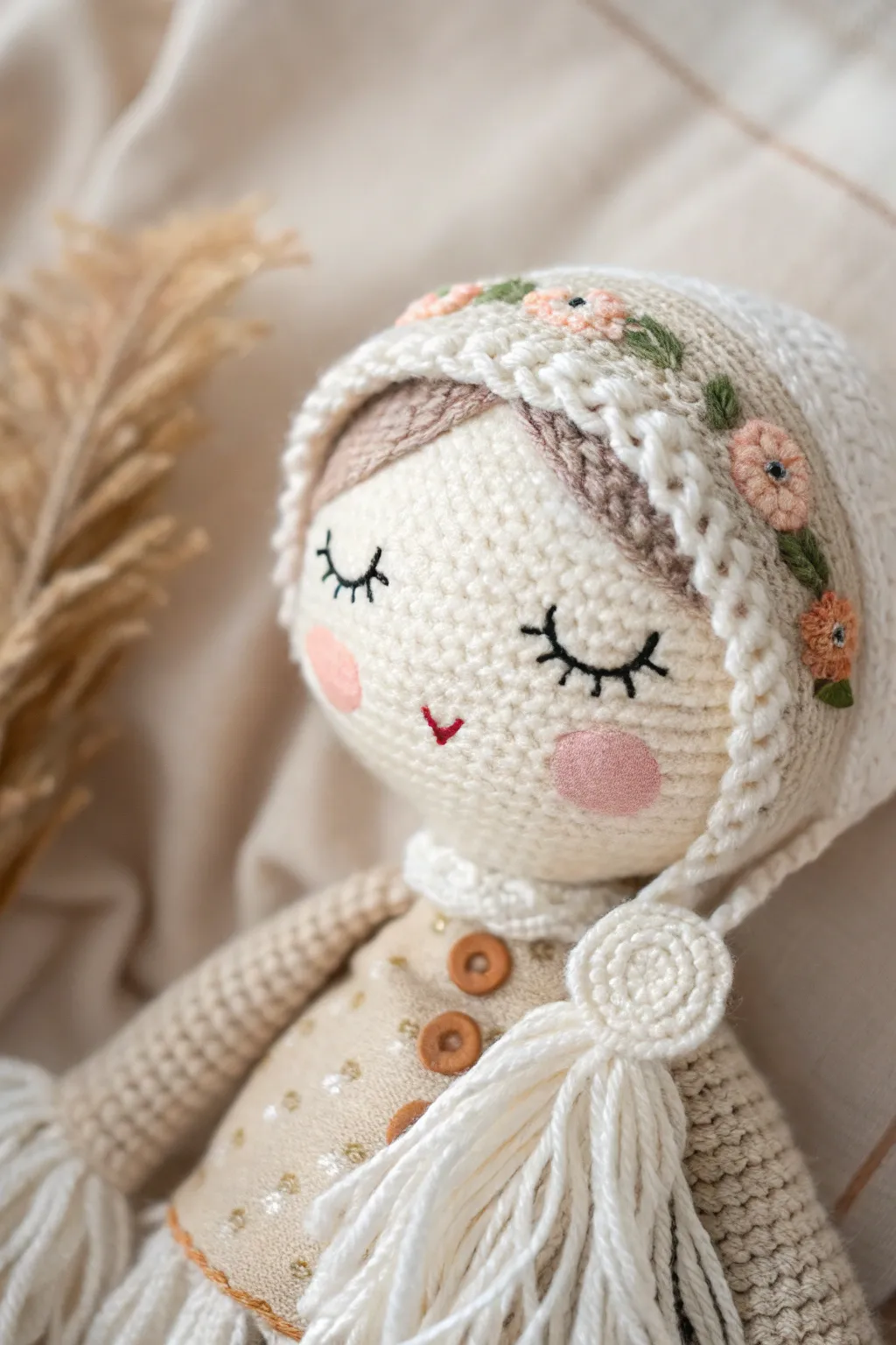 Discover the charm of handcrafted details with this adorable amigurumi nose design.
