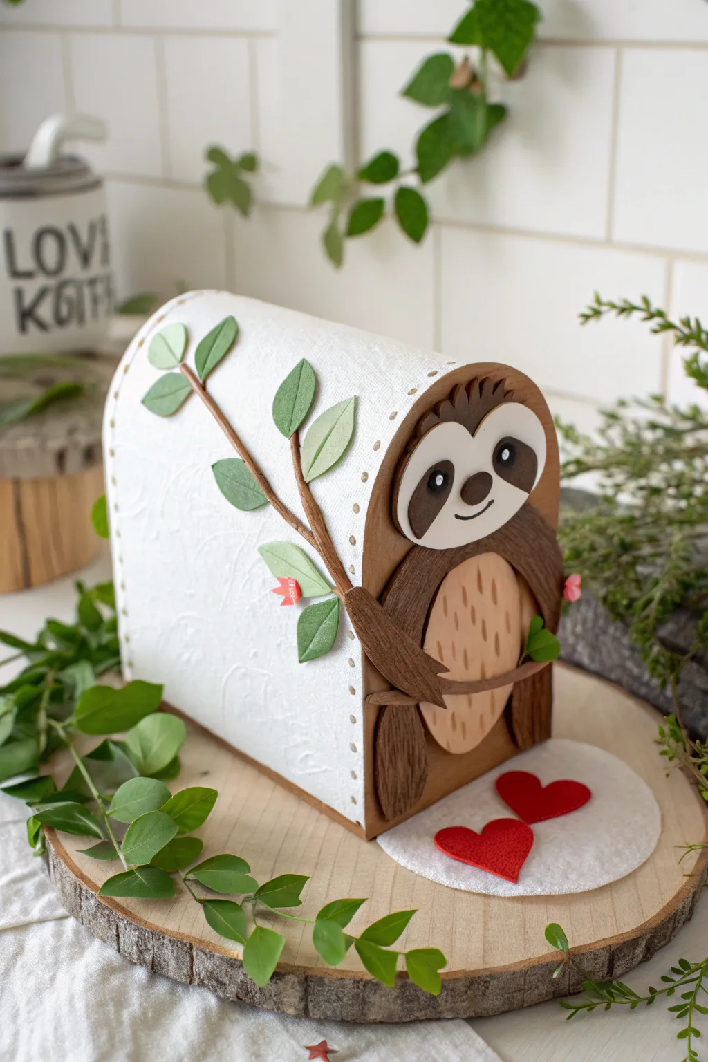 Embrace the slow-paced charm with this delightful sloth Valentine box, perfect for spreading love in style!