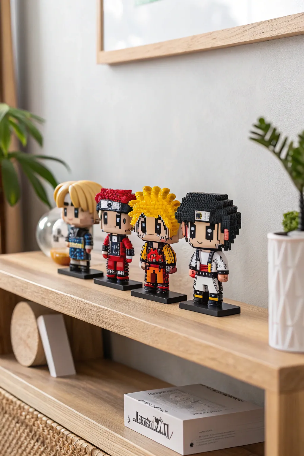 Bring your favorite anime team to life with stunning Perler bead artistry, perfect for a minimalist yet bold decor!